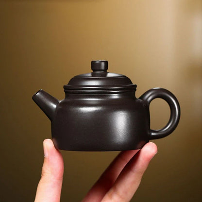 90ml Yixing Small Capacity Purple Clay Teapots Famous Artists Handmade Tea Pot Raw Ore Black Mud Kettle Chinese Zisha Tea Set