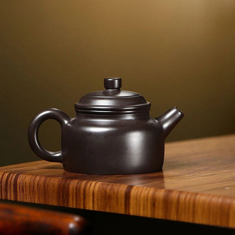 90ml Yixing Small Capacity Purple Clay Teapots Famous Artists Handmade Tea Pot Raw Ore Black Mud Kettle Chinese Zisha Tea Set