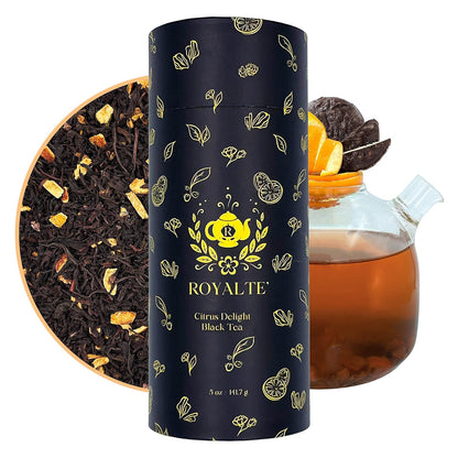 MyRoyalte Pu'Erh Tea Mountain Berry - 1 Oz Loose Tea Leaves with Dried Hibiscus Flowers Mulberry Tea Grapes Blueberries Rosehip Tea - Chinese Pu Erh Tea Black Tea Loose Leaf - Tea Gift for Tea Lovers