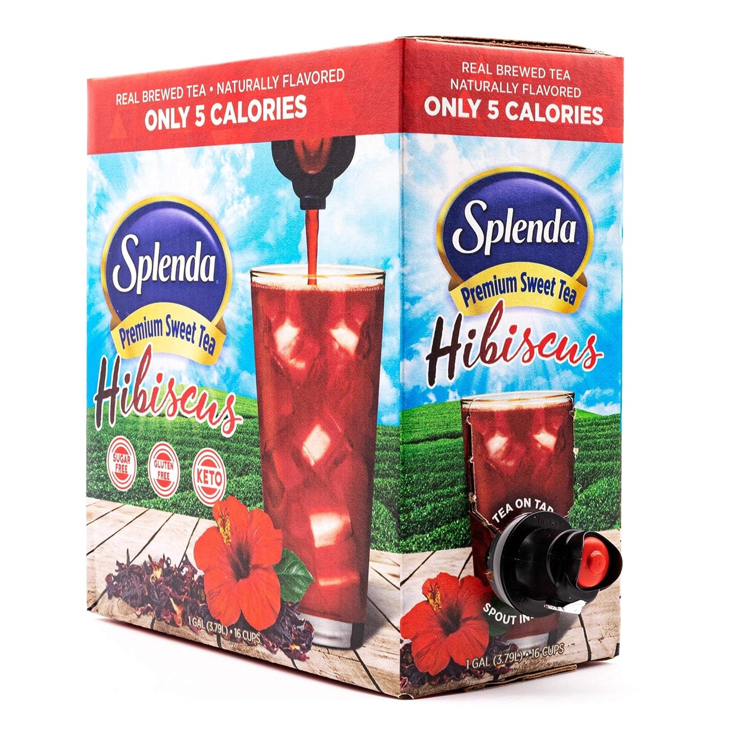 SPLENDA Premium Sweet Tea On Tap, 1 Gallon Bag In Box Ready to Drink Liquid, Sweet Tea, 128 Fl Oz