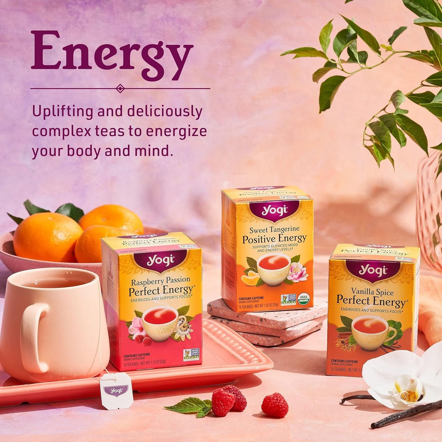 Yogi Tea Rich & Robust Morning Vitality Tea - 16 Tea Bags per Pack (4 Packs) - Organic Adaptogen Tea Perfect for the Morning - Includes Puerh Tea Leaf, Roasted Chicory Root, Cinnamon Bark & More
