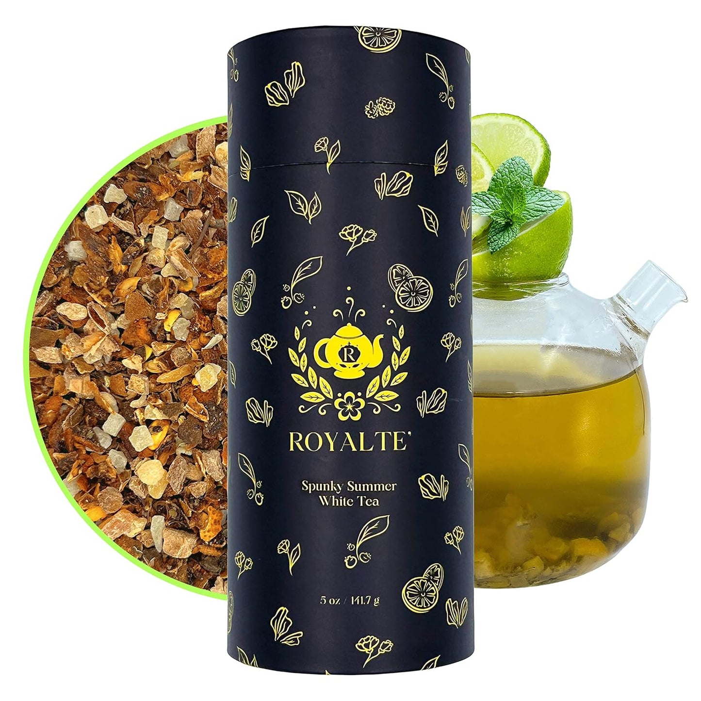 MyRoyalte Pu'Erh Tea Mountain Berry - 1 Oz Loose Tea Leaves with Dried Hibiscus Flowers Mulberry Tea Grapes Blueberries Rosehip Tea - Chinese Pu Erh Tea Black Tea Loose Leaf - Tea Gift for Tea Lovers