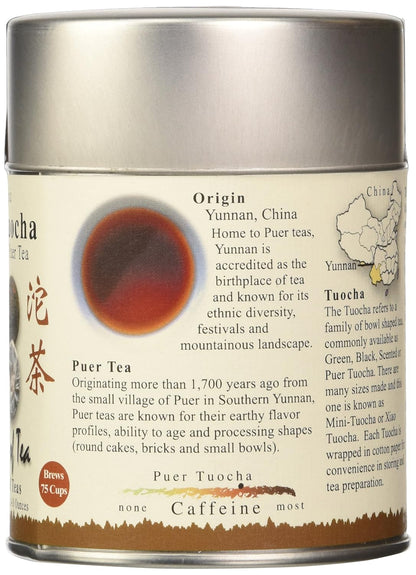 The Tao of Tea, Puer Tuocha, 4 Ounce Tin