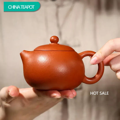 200ml Chinese Yixing Purple Clay Teapots Teaware Master Handmade Xishi Tea Pot Raw Ore Zhu Mud Beauty Kettle Zisha Tea Set