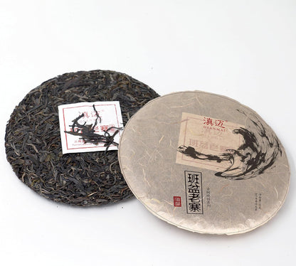 班盆老寨单株普洱生茶 357g/12.6oz Ban Pen Raw Puerh Tea Cake, Natural and Aged Sheng Pu Erh Tea, Yunnan Raw Puer Tea Cake