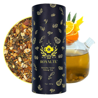 MyRoyalte Pu'Erh Tea Mountain Berry - 1 Oz Loose Tea Leaves with Dried Hibiscus Flowers Mulberry Tea Grapes Blueberries Rosehip Tea - Chinese Pu Erh Tea Black Tea Loose Leaf - Tea Gift for Tea Lovers