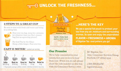 Bigelow Tea Peach Tea, 20 Count