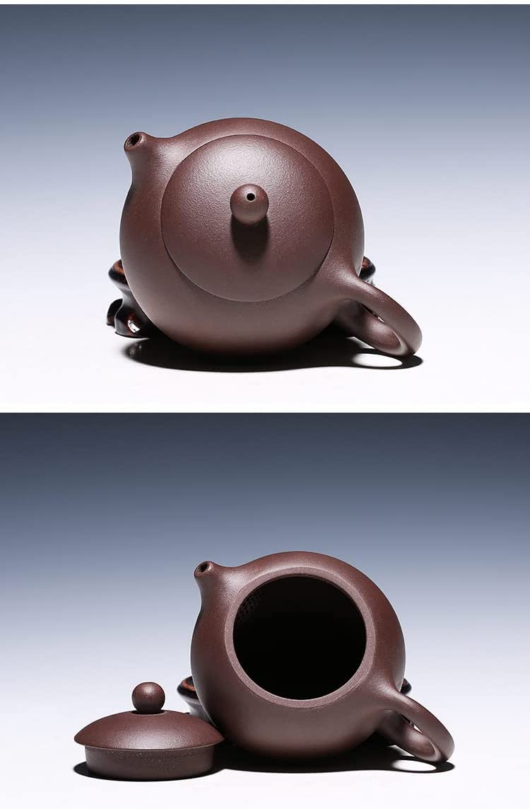 Xishi Teapot 7oz Chinese Yixing Zisha Clay Pot Ceramics Purple Sand Mud Kungfu Tea Set (purple 9 hole filter)