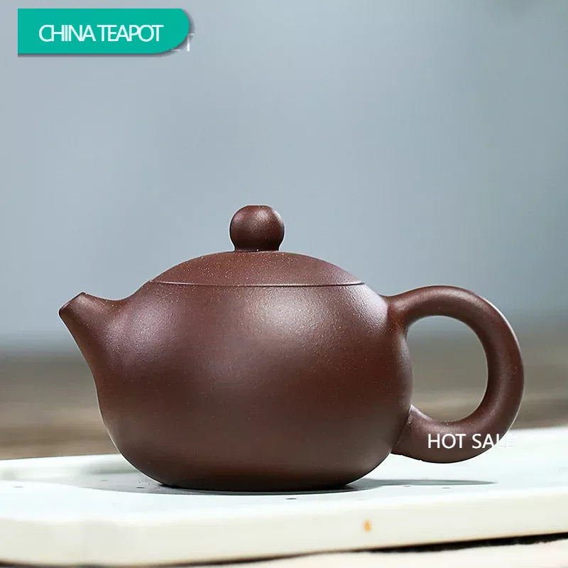 100ml Yixing Boutique Purple Clay Teapots Ball Shaped Infuser Xishi Tea Pot Beauty Kettle Customized Zisha Tea Set Authentic