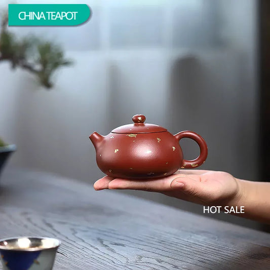200ml Chinese Yixing Purple Clay Teapots Famous Artists Handmade Tea Pot Raw Ore Dahongpao Beauty Kettle Authentic Zisha Tea Set