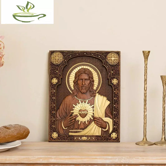 Sacred Heart of Jesus Religious Statue Saint Man Jesus Christ Wall Hanging Home and Decoration Church Catholic Christmas Gift
