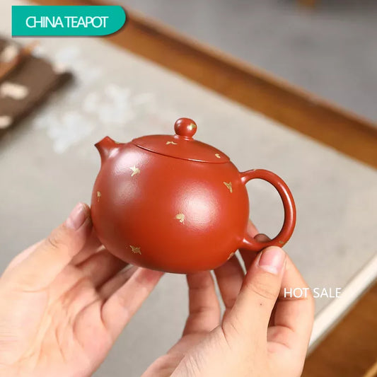 170ml Chinese Yixing Authentic Purple Clay Teapots Beauty Kettle Famous Artists Handmade Xishi Tea Pot Raw Ore Zisha Tea Set