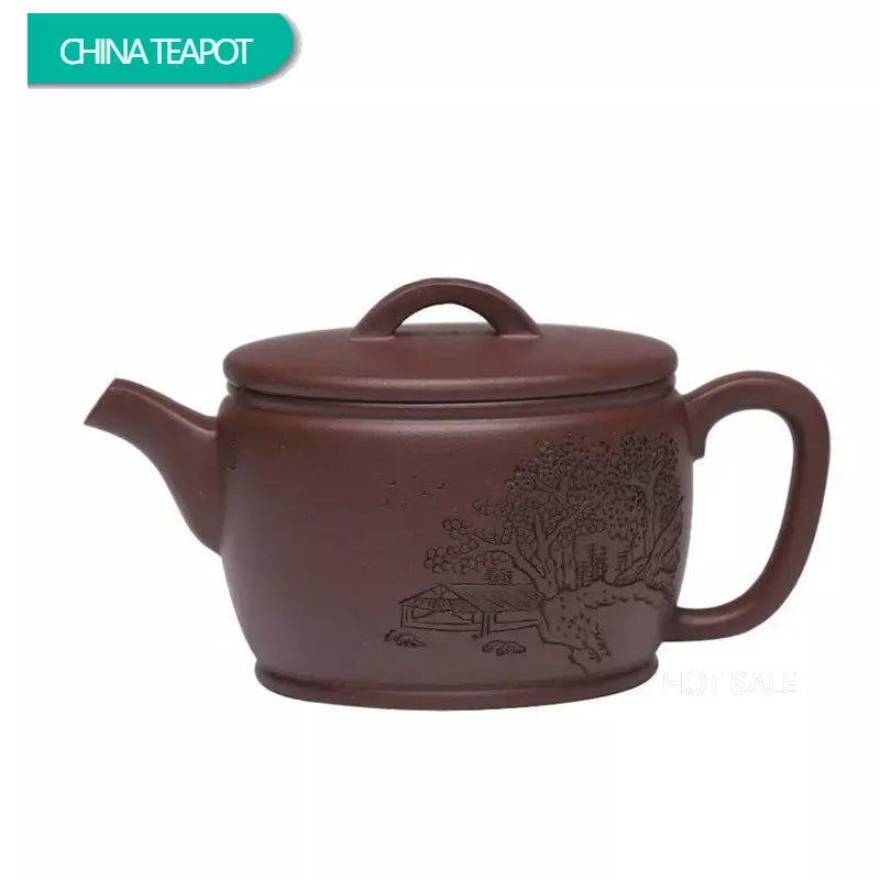 170ml Yixing Famous Purple Clay Teapots Chinese Handmade Tea Pot Raw Ore Purple Mud Kettle High-end Zisha Tea Set Collection