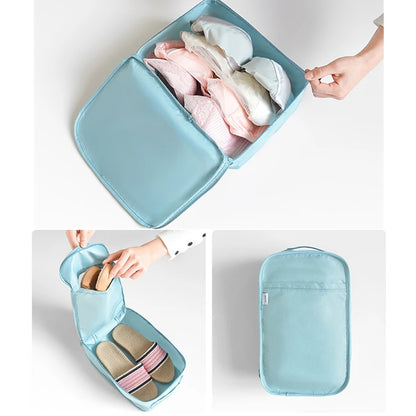 9PCS Unisex Travel Organizer Storage Bags Suitcase Packing Set Storage Cases Portable Luggage Organizer Clothes Shoes Tidy Pouch