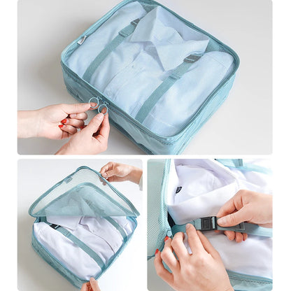 9PCS Unisex Travel Organizer Storage Bags Suitcase Packing Set Storage Cases Portable Luggage Organizer Clothes Shoes Tidy Pouch