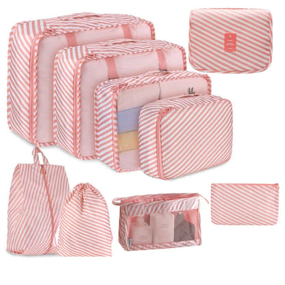 9Pcs/set Large Capacity Luggage Storage Bags For Packing Cube Clothes Underwear Cosmetic Travel Organizer Bag Toiletries Pouch