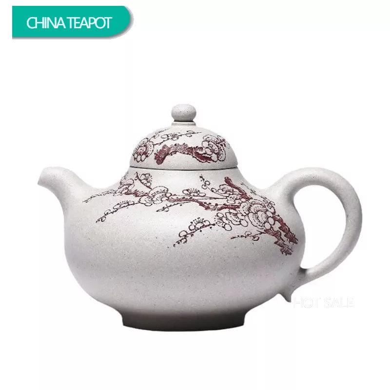 230ml Chinese Yixing Purple Clay Teapots High-end Handmade Plum Bossom Tea Pot Beauty Kettle Raw Ore Zisha Tea Set Collection