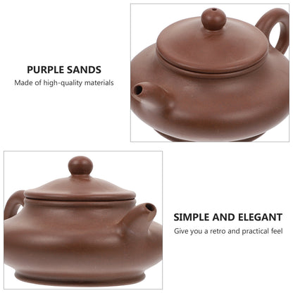 Teapot Purple Clay Pot Sands Zisha Sand Kettle Ore Vintage Serving Tea Home Fine