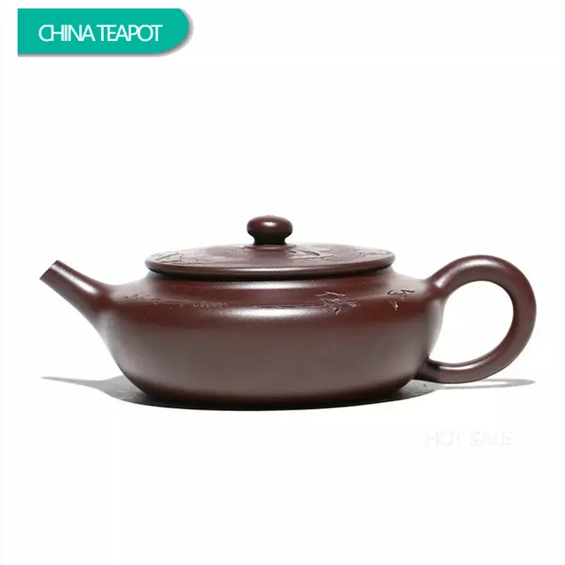 160ml Authentic Yixing Purple Clay Teapots Master Handmade Tea Pot Raw Ore Beauty Kettle Chinese Zisha Tea Set Customized Gifts