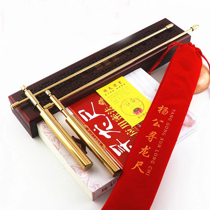 A PAIR Asia Geomantic master tool efficacious Eight Diagrams FENG SHUI Compass magnetic divine dragon dowsing Rod LUO PAN BOOK