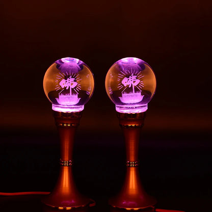A Pair 2pcs Wholesale Buddhism supply HOME temple altar Buddhist worship 7 colour crystal Plug-in buddha Light  20cm or 27cm