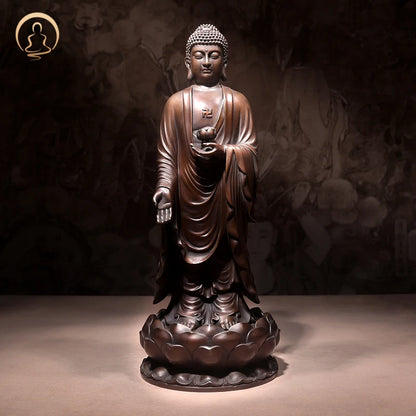 A SET 3P # GOOD figure of Buddha HOME temple Shrine Protection # Tantra Buddhism Amitabha Sakyamuni Guanyin Buddha Bronze statue