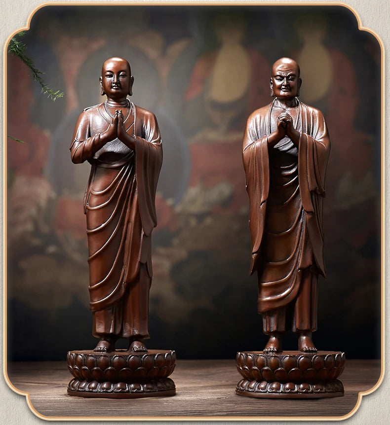 A SET # GOOD figure of Buddha HOME temple Shrine Protection # Tantra Buddhism Amitabha Sakyamuni Buddha Anan gaye Bronze statue