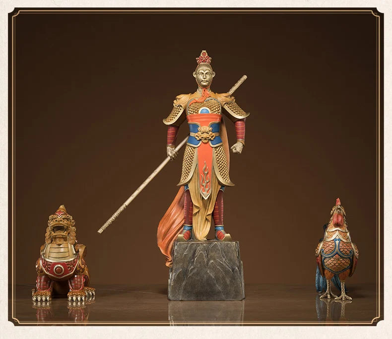 A Set 3P Good luck God of victory Dragon PI XIU high grade Spiritual ART home Company bring wealth money mascot brass Ornament