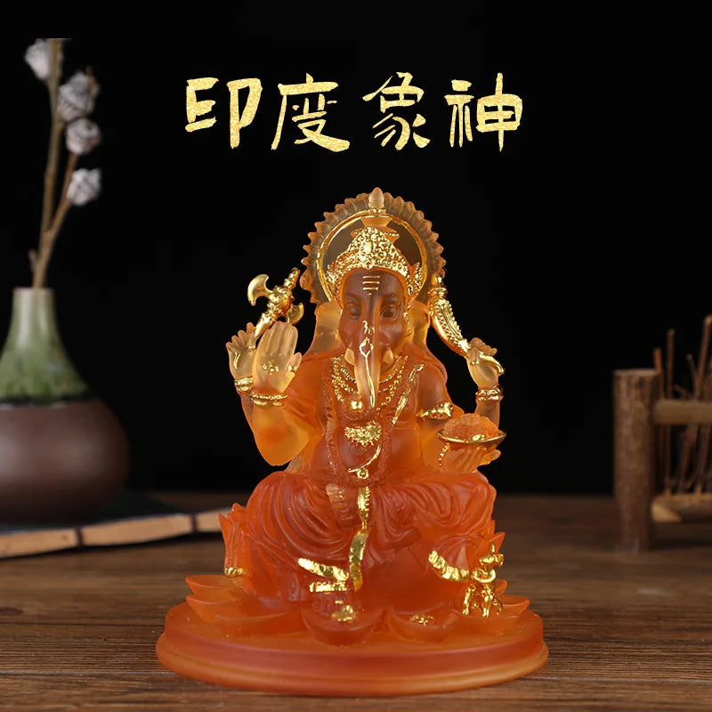 A+ Southeast Asia Thailand India home altar protection GANESH God of wealth Recruit wealth bring wealth Decorative Buddha statue
