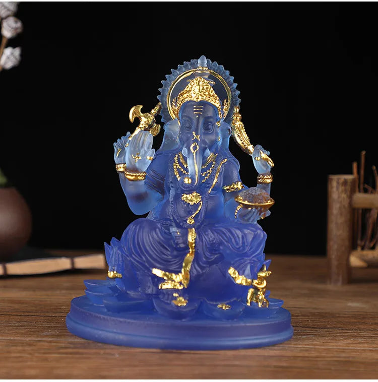 A+ Southeast Asia Thailand India home altar protection GANESH God of wealth Recruit wealth bring wealth Decorative Buddha statue