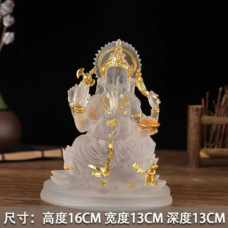 A+ Southeast Asia Thailand India home altar protection GANESH God of wealth Recruit wealth bring wealth Decorative Buddha statue