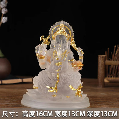 A+ Southeast Asia Thailand India home altar protection GANESH God of wealth Recruit wealth bring wealth Decorative Buddha statue