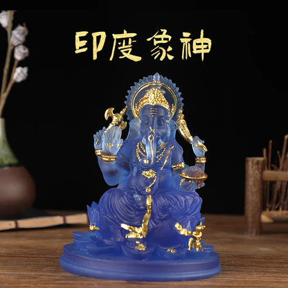 A+ Southeast Asia Thailand India home altar protection GANESH God of wealth Recruit wealth bring wealth Decorative Buddha statue