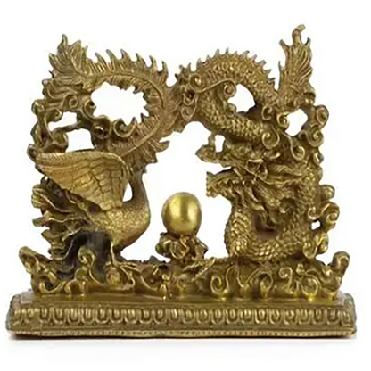 A copper dragon ornaments lucky draw Home Furnishing Feng Shui lucky talisman accessories