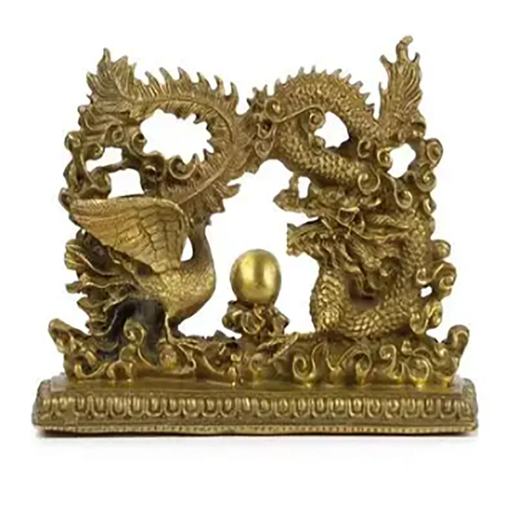 A copper dragon ornaments lucky draw Home Furnishing Feng Shui lucky talisman accessories