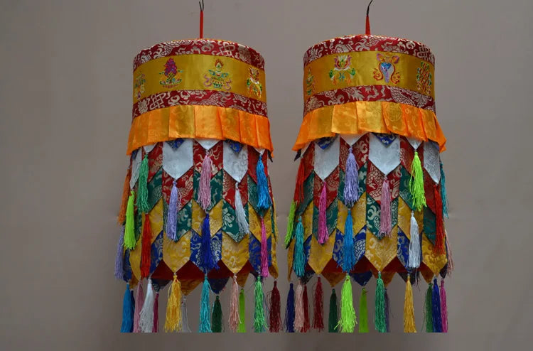 A pair 2PCS  Wholesale Buddhist supplies Buddhism HOME Temple Royal good Deco auspicious Embroidery Wall hang Victory Baochuang
