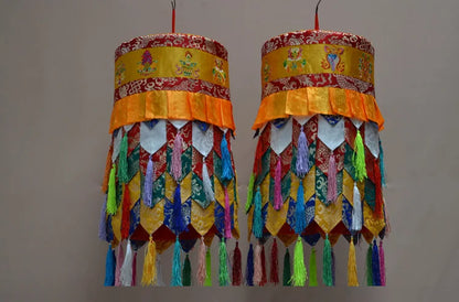 A pair 2PCS  Wholesale Buddhist supplies Buddhism HOME Temple Royal good Deco auspicious Embroidery Wall hang Victory Baochuang