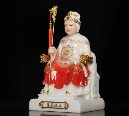 A pair  Aisa high grade jade TU DI GONG PU God of wealth buddha statue bless safety healthy thriving business Money Good luck