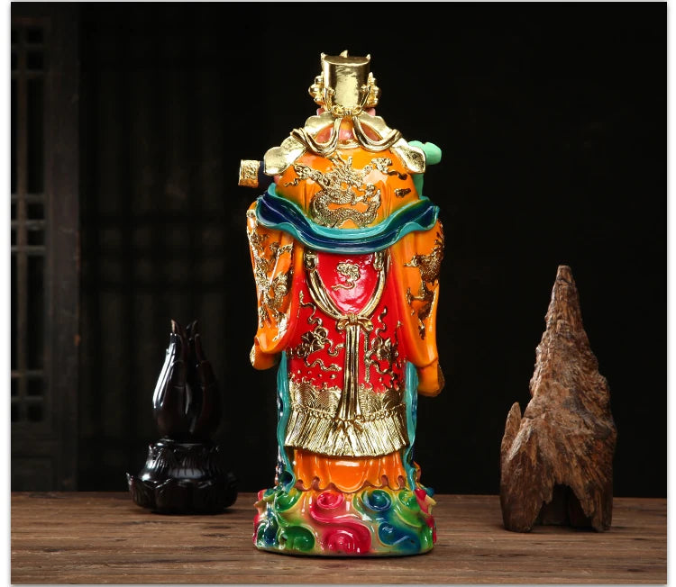 A set 3PCS # 40cm large Asia HOME SHOP efficacious protection Fu Lu Shou God Good luck safe health patron saint buddha statue