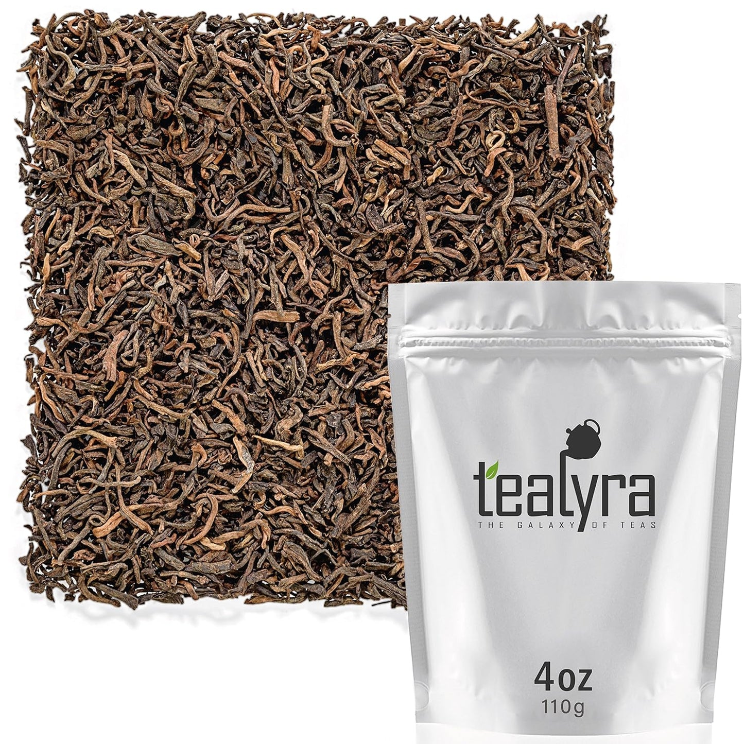 Tealyra - Ripe Pu'erh Tea - 20 Years Aged Loose Leaf from Yunnan - China - 100% Natural - Caffeine Level High - Aged Black Tea Pu Er - 110g (4-ounce)