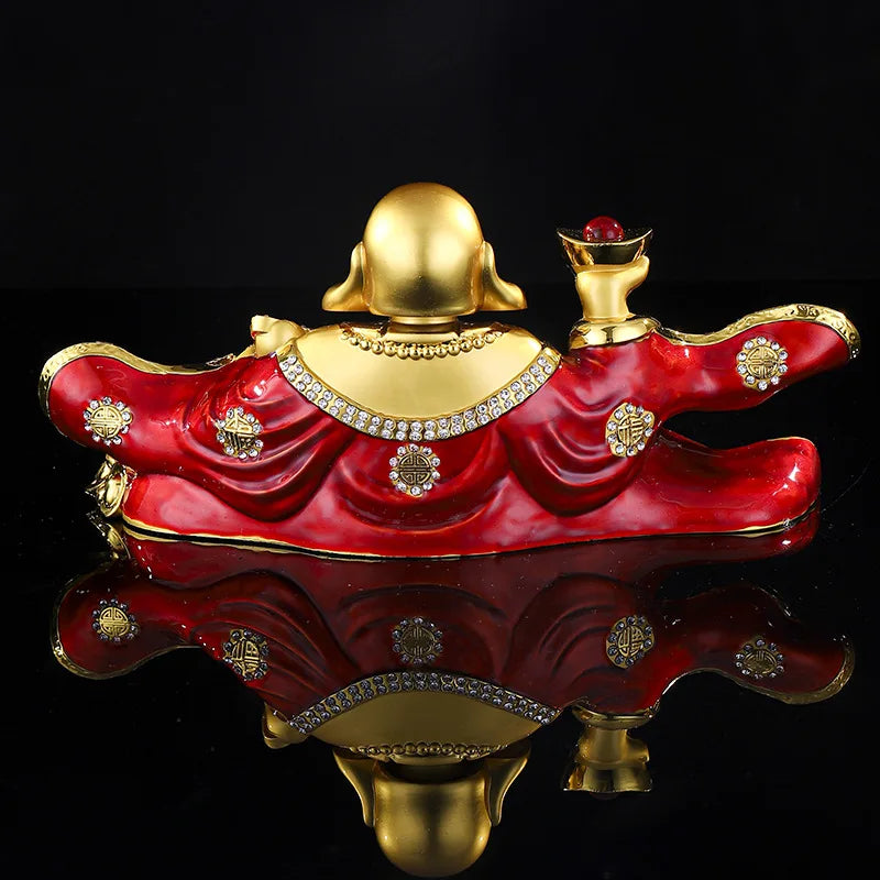 AAAAA+ HOME CAR SHOP GOOD talisman God of wealth Maitreya Mammon buddha statue + GOOD LUCK bring fortune gold card Amulet
