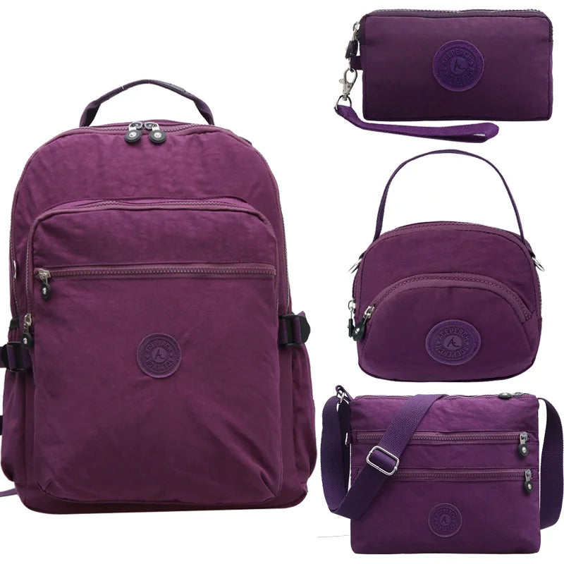 ACEPERCH Girl Mochila Escolar School Waterproof Nylon Monkey Backpack Mochila Female Travel Bag trekking Large Capacity Rucksack