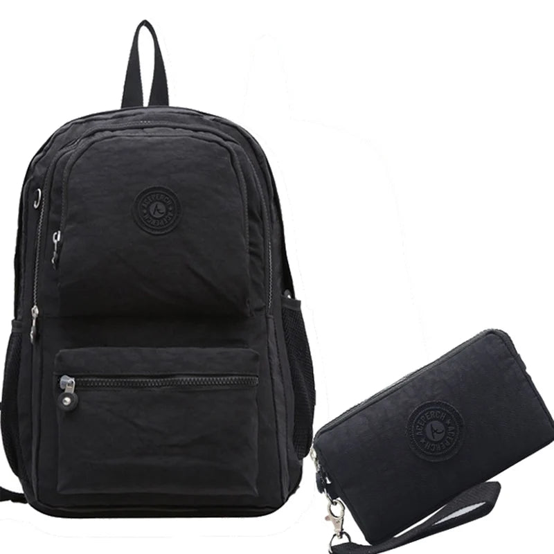 ACEPERCH Girl Original School Backpack For Teenage Girl Waterproof Bolsos Mochila Feminina Mujer Women Solid Laptop Travel Bag