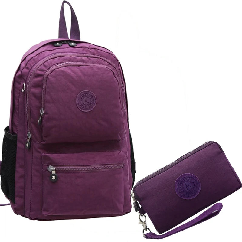 ACEPERCH Girl Original School Backpack For Teenage Girl Waterproof Bolsos Mochila Feminina Mujer Women Solid Laptop Travel Bag