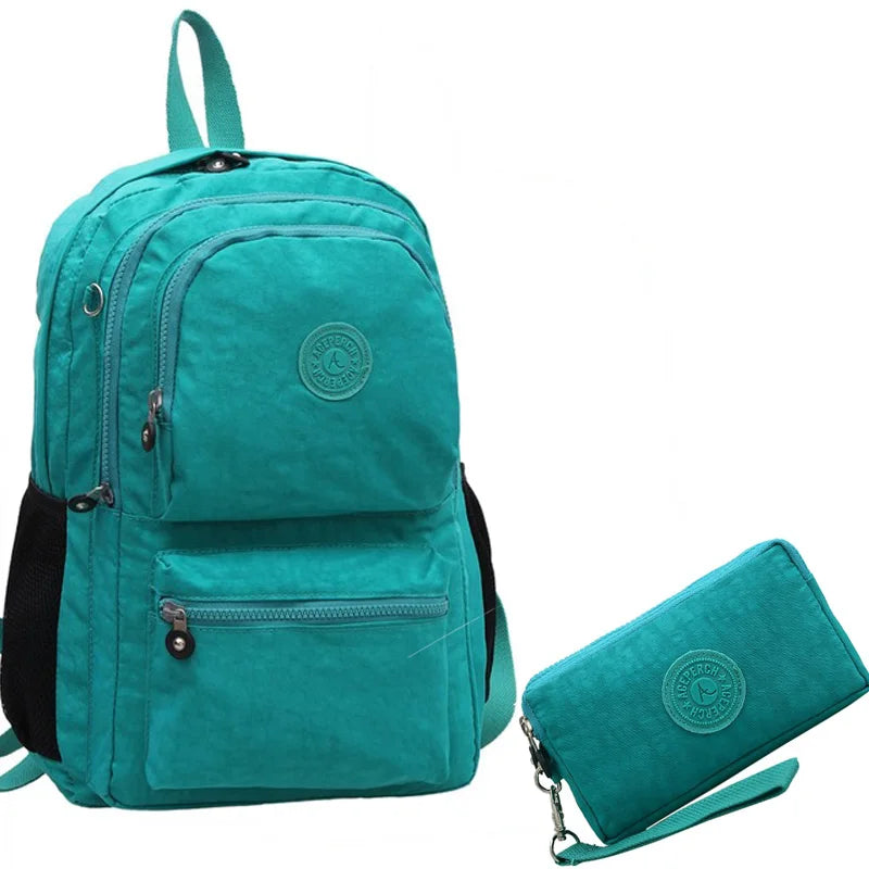 ACEPERCH Girl Original School Backpack For Teenage Girl Waterproof Bolsos Mochila Feminina Mujer Women Solid Laptop Travel Bag