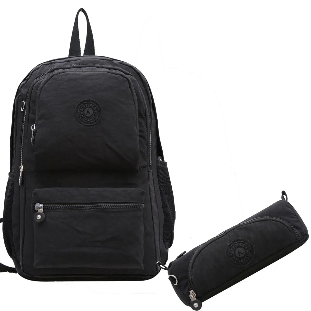 ACEPERCH Girl Original School Backpack For Teenage Girl Waterproof Bolsos Mochila Feminina Mujer Women Solid Laptop Travel Bag