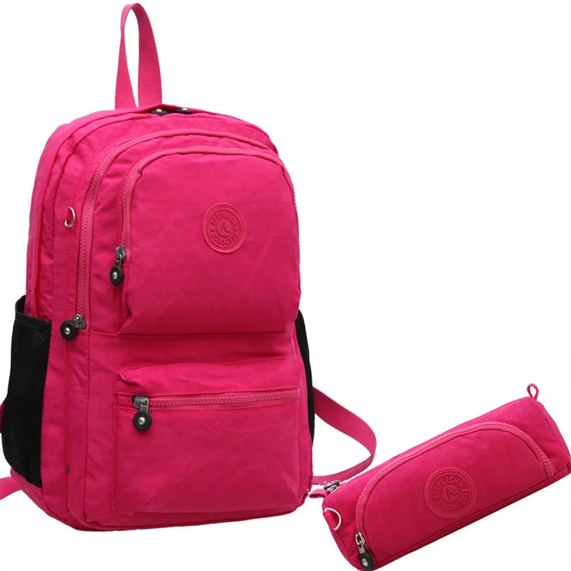 ACEPERCH Girl Original School Backpack For Teenage Girl Waterproof Bolsos Mochila Feminina Mujer Women Solid Laptop Travel Bag