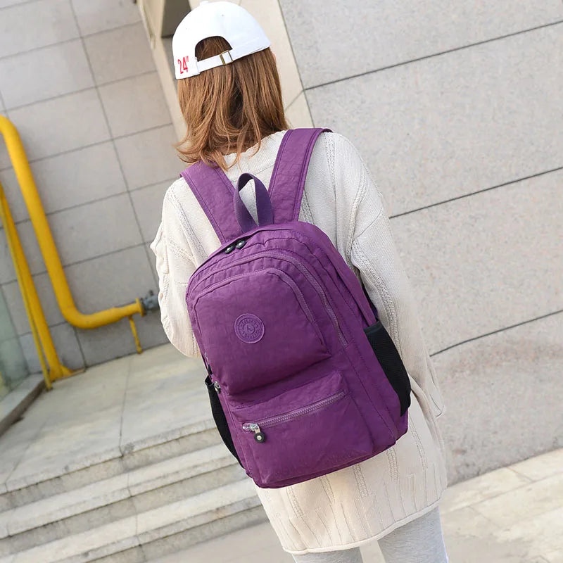 ACEPERCH Girl Original School Backpack For Teenage Girl Waterproof Bolsos Mochila Feminina Mujer Women Solid Laptop Travel Bag