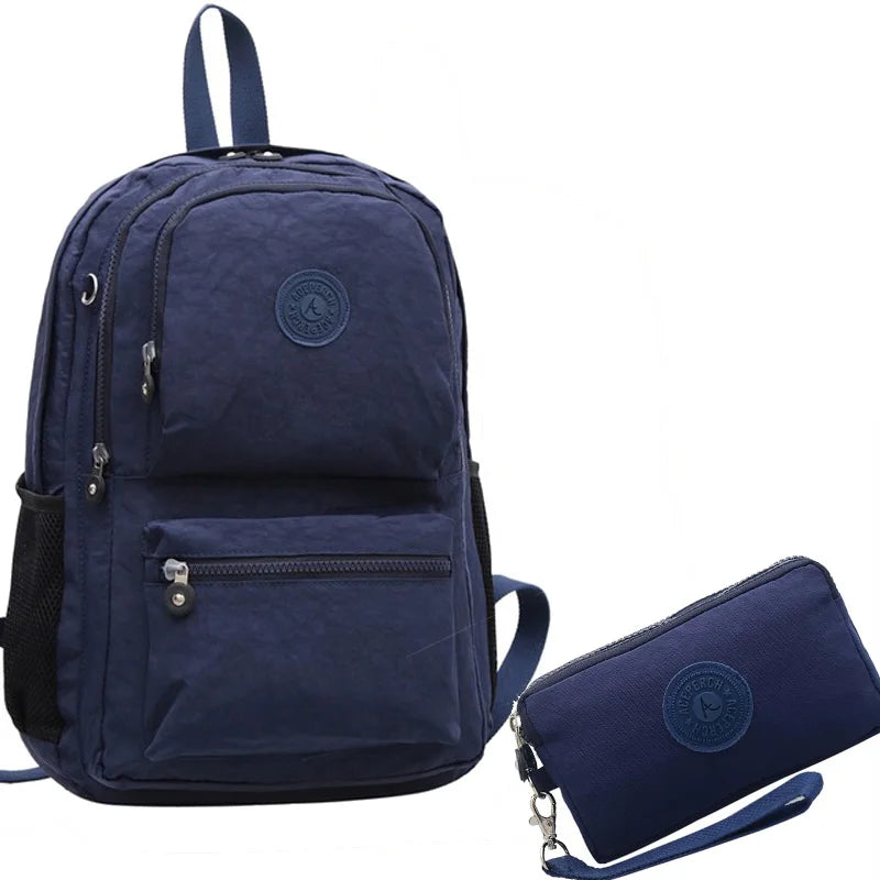 ACEPERCH Girl Original School Backpack For Teenage Girl Waterproof Bolsos Mochila Feminina Mujer Women Solid Laptop Travel Bag