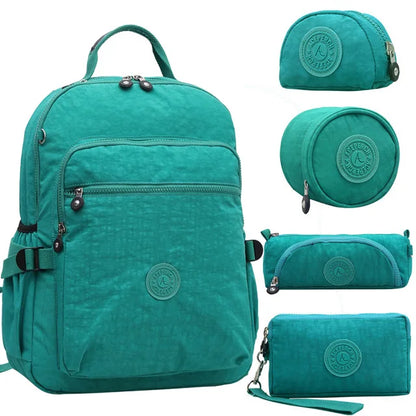 ACEPERCH Girl School Original Backpack For Teenage Girl Waterproof Mochila Feminina Mujer Women Solid Laptop Travel Bagpack Bag